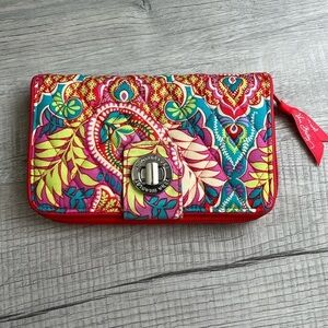 Vera Bradley Paisley in Paradise Turn Lock Wallet